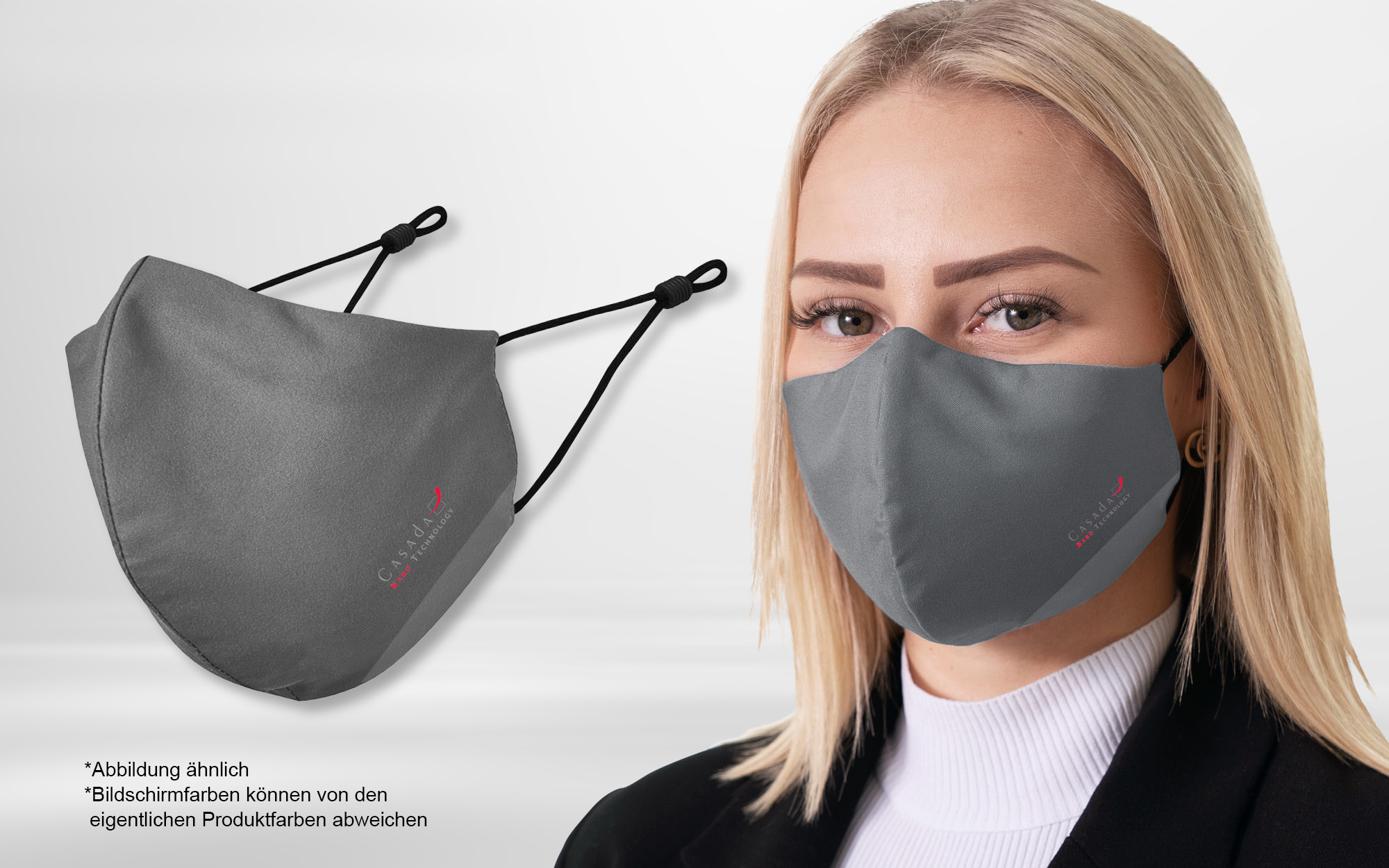 Zertifizierte FFP2 R Nano-Maske-PRO mit verstellbaren Ohrclips 