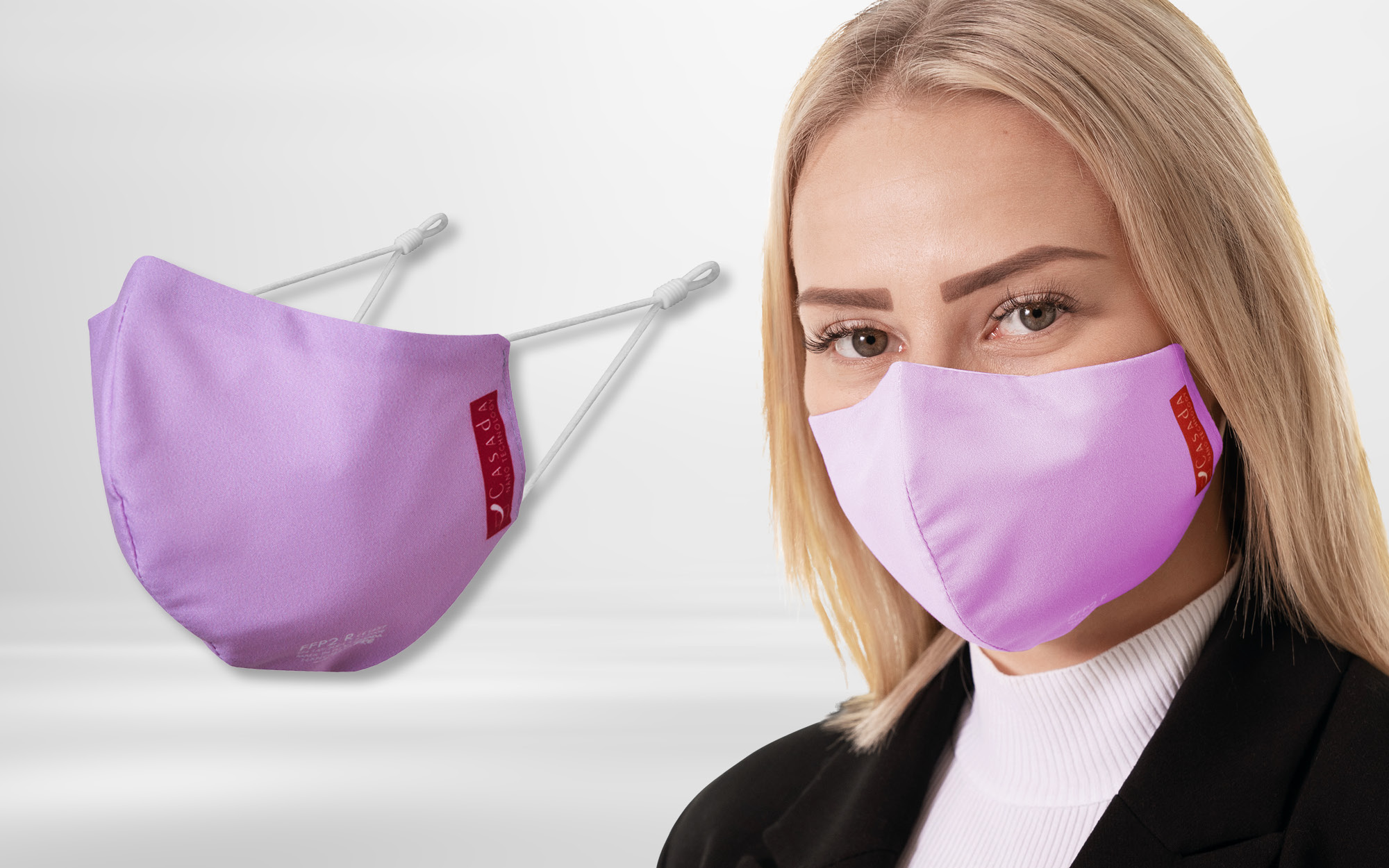 Zertifizierte FFP2 R Nano-Maske-PRO mit verstellbaren Ohrclips 